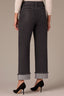 Washed Black Artisanal Denim Contour Shape Technology High Rise Clean Finish Fray Cuffed Hem Boyfriend Plus Size Jean