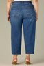 Blue Denim Contour Shape Technology High Rise V-Yoke V-Shaped Pockets Front Panels Plus Size Barely Barrel Jean