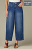 Blue Denim Contour Shape Technology High Rise V-Yoke V-Shaped Pockets Front Panels Plus Size Barely Barrel Jean