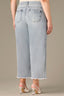 Light Blue Artisanal Denim Skyrise Fray Hem Round Up Contour Shape Technology Wyatt Wide Leg Boyfriend Plus Size Jean