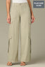 Eucalyptus Contour Shape Technology Skyrise Dart Seam Double Flap Patch Pocket Faux Side Utility Pockets Plus Size Wide Leg Utility Pant