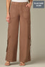 Mocha Contour Shape Technology Skyrise Dart Seam Double Flap Patch Pocket Faux Side Utility Pockets Plus Size Wide Leg Utility Pant