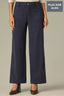Carbon Blue Contour Shape Technology High Rise Angled Dart Seams Double Button Zip Fly Patch Pockets Side Panels Plus Size Emma Wide Leg Jean