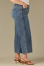 Mid Blue Artisanal Denim Contour Shape Technology Skyrise Double Side Seam Stitch Detail Plus Size Gracie Wide Leg Jean