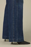 Indigo Denim Contour Shape Technology Skyrise V-Yoke Double Front Slash Pockets Side Panel Dart Seams Plus Size Wide Leg Jean