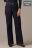 Indigo Denim Contour Shape Technology Skyrise Sweetheart Shaped Back Yoke Double Side Seam Gracie Wide Leg Plus Size Jean