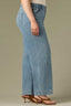 Mid Blue Denim Contour Shape Technology High Rise REPREVE Sam Plus Size Wide Leg Jean
