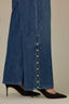 Blue Denim Contour Shape Technology REPREVE High Rise Cut Out Pearl Detail Sam Wide Leg Plus Size Jean