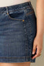 Mid Blue Denim Contour Shape Technology High Rise Double Side Seam Stitch Detail Plus Size Gracie Short