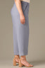 Infinity Blue Skyrise Elastic Pull-On Waist Faux Back Pocket Side Panel Contour Shape Technology Wide Leg Glider Plus Size Pants