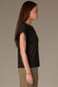 Cap Sleeve Scoop Neck Plus Size Knit Top with Die Cut Embroidery