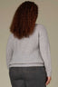 Heather Grey Long Raglan Sleeve Mock Neck Soutache Embroidered Curled Edge Plus Size Pull Over Sweater 