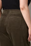 Duffel Green High Rise Contour Shape Technology Patch Pocket Side Panel Slit Hem Wide Leg Plus Size Pant
