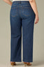 Indigo Denim Contour Shape Technology High Rise Slightly Arched Yoke Sam Plus Size Wide Leg Jean