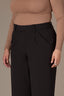 Black Contour Shape Technology Skyrise Extended Tab Side Panel Pleated Plus Size Trouser