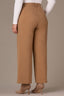 Butter Toffee Contour Shape Technology Skyrise Extended Tab Side Panel Pleated Plus Size Trouser