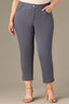 Shadow High Rise Contour Shape Technology Seaming Micro Slit Hem Straight Leg Plus Size Pant