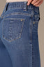 Indigo Denim Contour Shape Technology High Rise Clean Finish Fray Cuff Hem Boyfriend Plus Size Jean