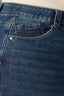 Blue Denim Contour Shape Technology High Rise Fray Hem Plus Size Boyfriend Jean