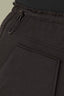 Black Skyrise Pull-On Paper Bag Waist Drawstring Two-Pocket Styling Paneling Detail Slit Hem V-Shaped Yoke Plus Size Wide Leg Pant