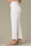 Optic White Denim Contour Shape Technology High Rise Fray Hem Petite Boyfriend Pant