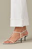 Optic White Denim Contour Shape Technology High Rise Fray Hem Petite Boyfriend Pant